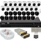 Kit Cftv 32 Câmeras Segurança Intelbras Dvr 32 Canais MHDX 1232