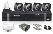 Kit Cftv 4 Câmera Segurança Multi Hd 1080p 2mp Dvr Intelbras Mhdx Full hd