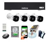 Kit Cftv 4 Câmeras 1120 Hd 720p 1mp Dvr Intelbras Mhdx 1104