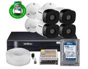 Kit Cftv 4 Câmeras 1120B Bullet 720P Dvr 8 Canais Intelbras Mhdx + Hd