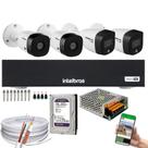 Kit Cftv 4 Cameras 2 cam Full HD 2 Cam Full Color Dvr Intelbras 3008-C C/HD 1TB purple
