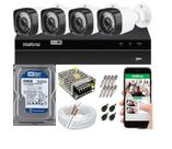 Kit Cftv 4 Câmeras de Segurança AHD 720p e Dvr Mhdx 1204 Intelbras C/Hd