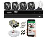 Kit Cftv 4 Câmeras de Segurança AHD 720p e Dvr Mhdx 1204 Intelbras S/Hd
