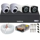 Kit cftv 4 câmeras de segurança Dvr 4ch Intelbras full hd Kit cftv 4 câmeras de segurança Dvr 4ch Intelbras full hd