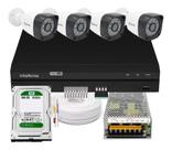 Kit Cftv 4 Câmeras Full Hd 1080p 2mp Dvr Intelbras Mhdx 1104 Kit Cftv 4 Câmeras Full Hd 1080p 2mp Dvr Intelbras Mhdx 1104