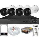 Kit Cftv 4 Câmeras Full Hd 1220b Intelbras Dvr 04ch Alta Performance Hd 500gb