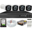 Kit Cftv 4 Câmeras Infravermelho Segurança e Full Hd 20m Dvr Full Hd 4 Ch