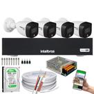 Kit Cftv 4 Câmeras Intelbras 1080p Colorido A Noite Mhdx 3004-C