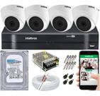 Kit Cftv 4 Câmeras Intelbras Dome Vhl 1120 D E Dvr Mhdx 1104
