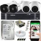 Kit CFTV 4 Câmeras Intelbras Internas e Externas 100% Intelbras C/Hd 1 Tb
