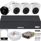 Kit Cftv 4 Câmeras Multi Hd 1120 Dvr Intelbras Mhdx 1104c