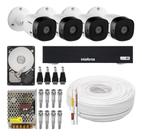 Kit Cftv 4 Câmeras Multi Hd 720p 1mp Dvr Intelbras Mhdx 1104