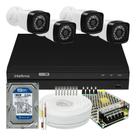 Kit Cftv 4 Câmeras Multi Hd 720p 1mp Dvr Intelbras Mhdx Multi Hd