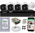 Kit Cftv 4 Câmeras Multi Hd 720p 1mp Dvr Intelbras Mhdx