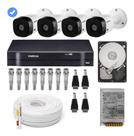 Kit Cftv 4 Câmeras Multi Hd 720p 1mp Dvr Intelbras Mhdx Kit Cftv 4 Câmeras Multi Hd 720p 1mp Dvr Intelbras Mhdx
