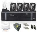 Kit Cftv 4 Câmeras Multi Hd 720p 1mp Dvr Intelbras Mhdx Kit Cftv 4 Câmeras Multi Hd 720p 1mp Dvr Intelbras Mhdx