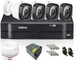 Kit Cftv 4 Câmeras Multi Hd 720p 1mp Dvr Intelbras Mhdx