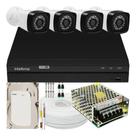 Kit Cftv 4 Cameras Segurança 1080p Full Hd Dvr Intelbras 4ch