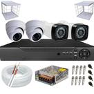 Kit Cftv 4 Câmeras Segurança 2mp 1080p 20m Dvr Full Hd 4 canais