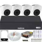 Kit Cftv 4 Câmeras Segurança Dome 1220 Full hd Audio Microfone Dvr Mhdx 1104c Intelbras 1TB