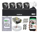 Kit Cftv 4 Câmeras Segurança Hd 1 Mp Dvr Mhdx 1104 Intelbras Kit Cftv 4 Câmeras Segurança Hd 1 Mp Dvr Mhdx 1104 Intelbras