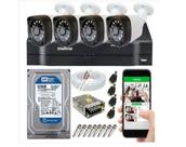 Kit Cftv 4 Câmeras Segurança Hd 720p + Dvr Mhdx Multi Hd Intelbras + HD 320GB