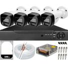 Kit Cftv 4 Câmeras Vhd 1220b Full Color Intelbras Dvr Alta Performance 4ch Hd 500gb
