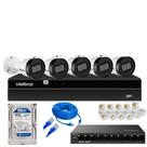 Kit Cftv 5 Câmeras Ip Intelbras Vipc 1230 Nvd Intelbras 1408