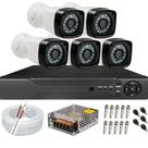 Kit Cftv 5 Câmeras Segurança Full Hd 1080p Dvr 8 canais