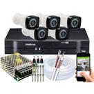 Kit Cftv 5 Cameras Segurança Hd Dvr Intelbras MHDX S/ HD