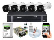 Kit Cftv 5 Cameras Segurança Hd Intelbras 1120 Dvr full hd