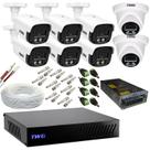 Kit cftv 6 bullets 2 dome 2mp 20m imagens noturnas coloridas com dvr de 8 ft 10a sem hd Kit cftv 6 bullets 2 dome 2mp 20m imagens noturnas coloridas com dvr de 8 ft 10a sem hd