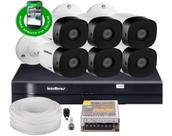 Kit Cftv 6 Câmeras 1120B Bullet 720P Dvr 8 Canais Intelbras Mhdx S/ Hd