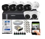 Kit Cftv 6 Câmeras De Segurança Hdcvi e Dvr Intelbras Mhdx Full hd C/HD