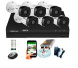 Kit Cftv 6 Câmeras De Segurança Intelbras Multi Hd 720p E Dvr Mhdx 1204 S/Hd