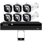 Kit CFTV 6 Câmeras IP Intelbras NVD 1408P HD 1TB
