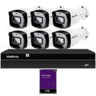 Kit CFTV 6 Câmeras IP Intelbras NVD 1408P HD 2TB purple