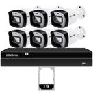 Kit CFTV 6 Câmeras IP Intelbras NVD 1408P HD 2TB