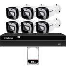 Kit CFTV 6 Câmeras IP Intelbras NVD 1408P HD 500GB