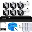 Kit CFTV 6 câmeras IP Vipc Intelbras NVD 1408P HD 2TB