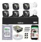 Kit Cftv 6 Câmeras Segurança Full Hd 1080p 2mp Dvr Mhdx Full Hd Intelbras