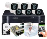 Kit Cftv 6 Cameras Segurança Hd Dvr Intelbras 8ch