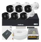 Kit Cftv 6 Câmeras Segurança Intelbras Dvr 8 Canais Com Hd Ssd 512gb
