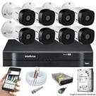 Kit Cftv 8 Cameras Completo HD 720P 1 Mega C/HD 500GB Intelbras