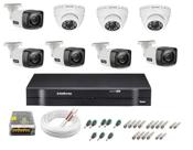 Kit cftv 8 câmeras de segurança infravermelho + dvr 8ch Intelbras S/HD - Intelbras