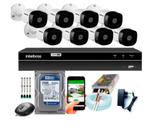 Kit Cftv 8 Câmeras De Segurança Intelbras Multi Hd 720p E Dvr Mhdx 1204 C/Hd