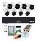Kit Cftv 8 Câmeras Hd Intelbras Ir 20m Dvr Intelbras 8 Ch Completo
