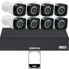 Kit Cftv 8 Câmeras Segurança 1080p Full Hd Dvr Intelbras mhdx 1108c Hd 500GB