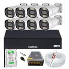 Kit Cftv 8 Cameras Segurança 1080p Full Hd Imagem Colorida a Noite + Dvr Intelbras 8ch 1008c 500gb