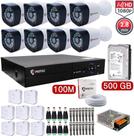 Kit Cftv 8 Câmeras Segurança Full Hd 1080p Dvr C/ App Xmeye